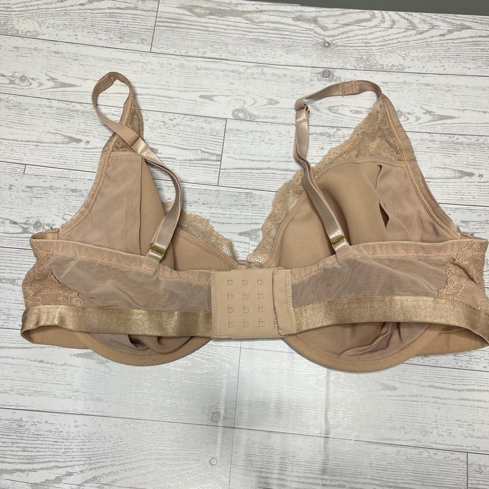 Soma Lightest Lift Lace Plunge Bra 40DD Beige Adjustable Straps Everyday Comfort - Picture 3 of 4